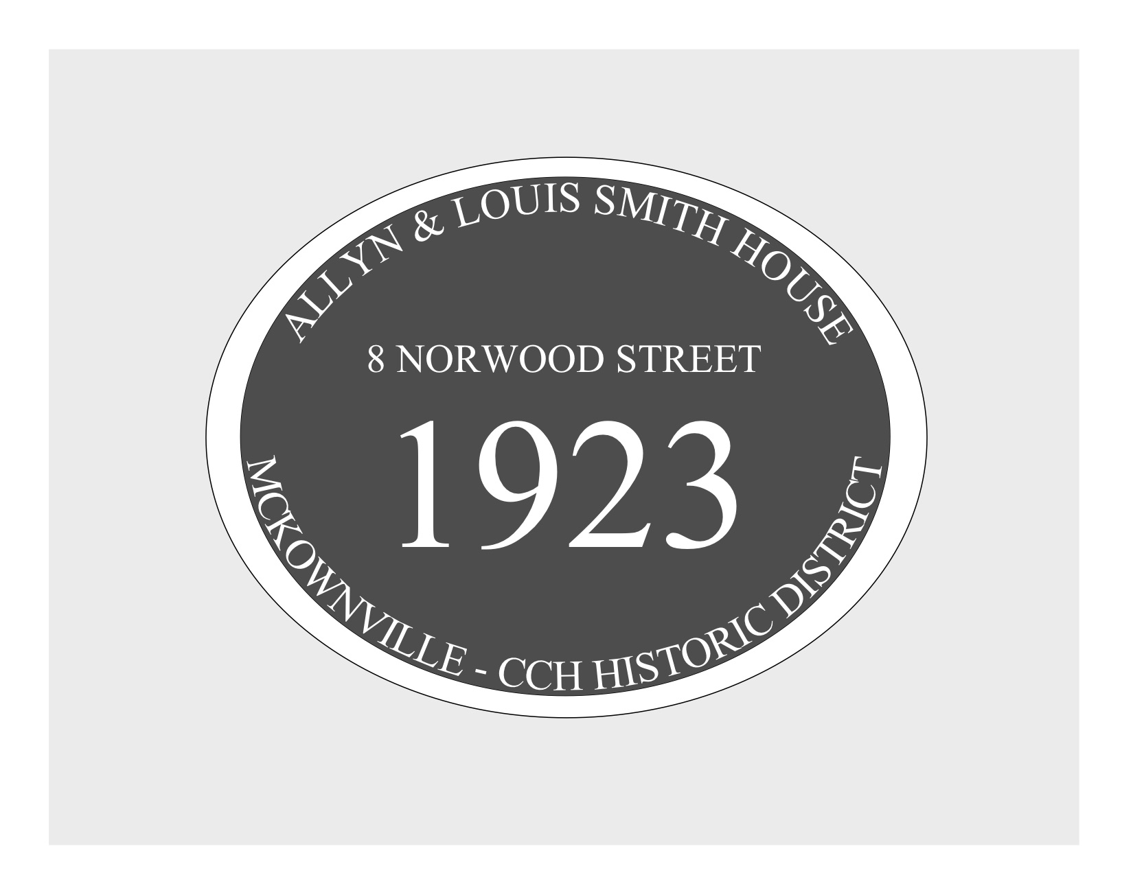 house
plaque draft design McKownville CCH 8 Norwood St