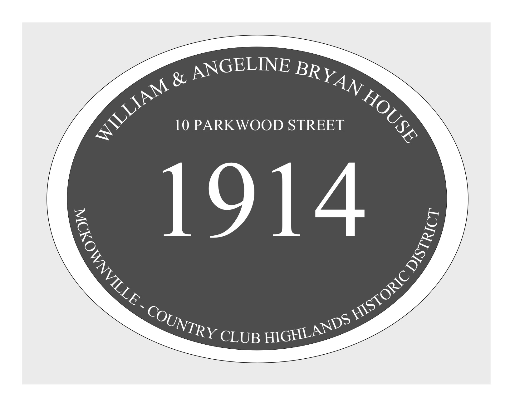 house
plaque draft design McKownville CCH 10 Parkwood St