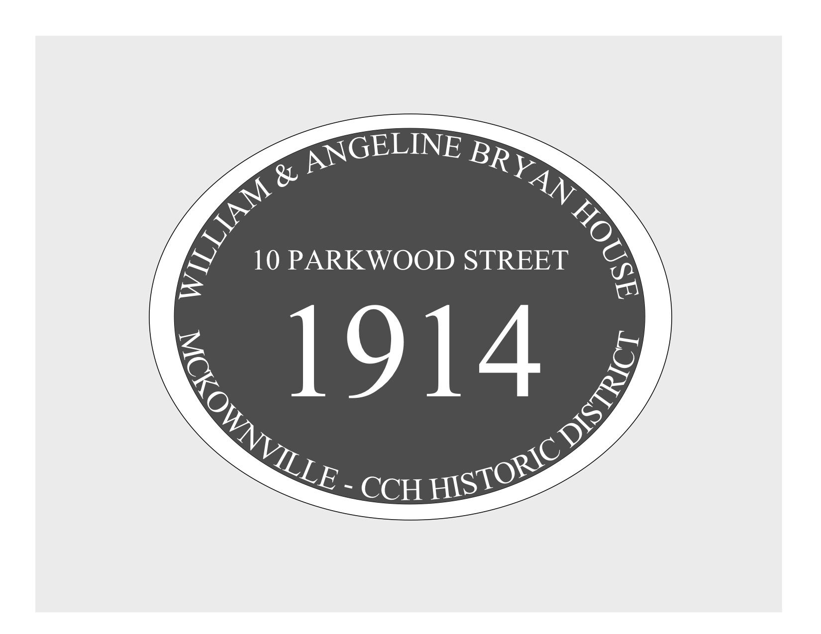 house
plaque draft design McKownville CCH 10 Parkwood St