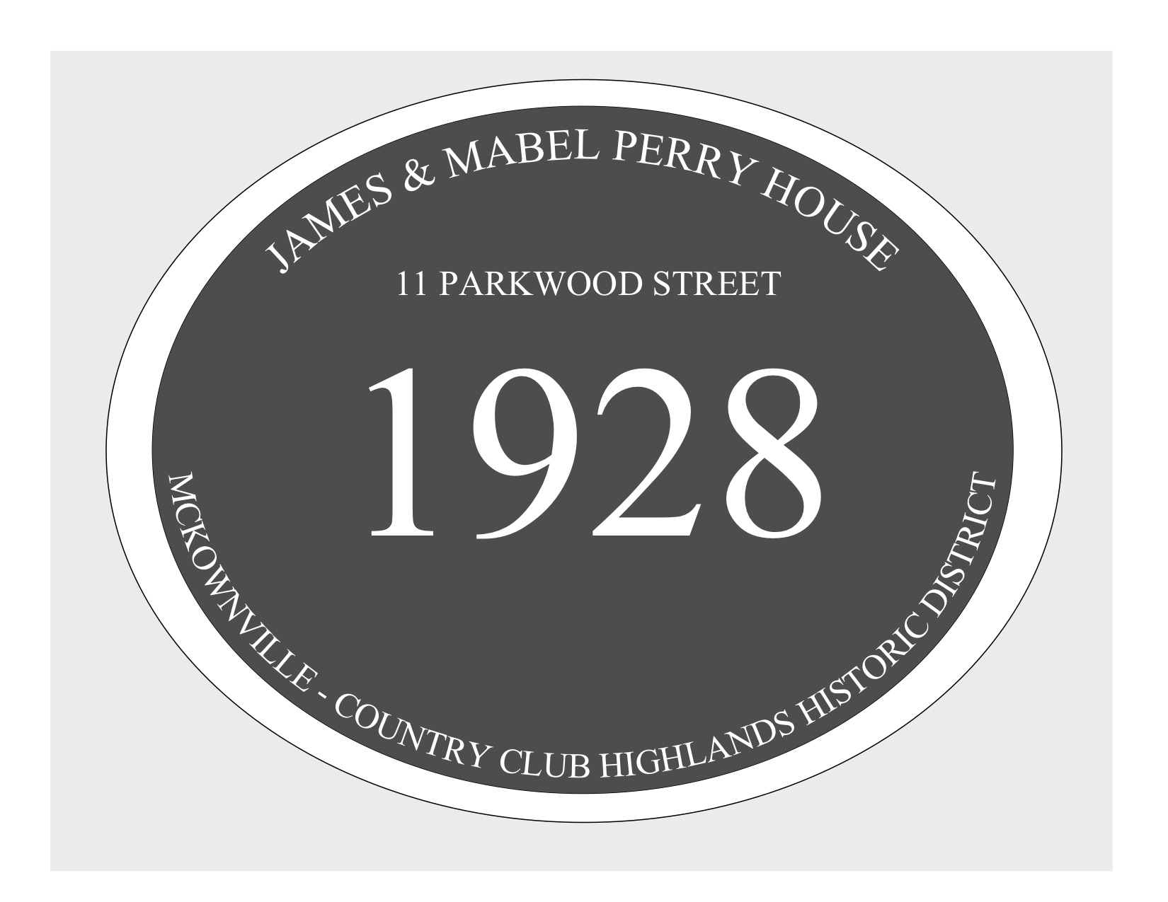 house
plaque draft design McKownville CCH 11 Parkwood St