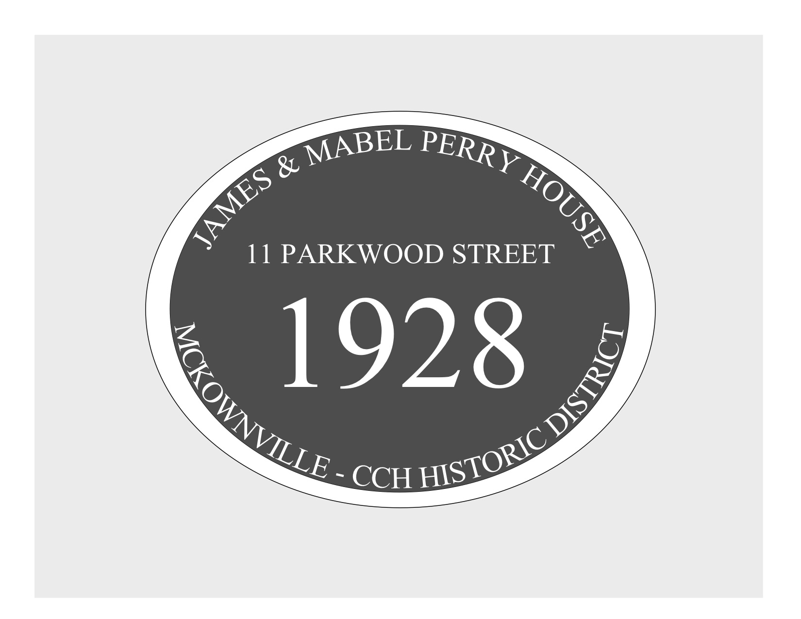 house
plaque draft design McKownville CCH 11 Parkwood St