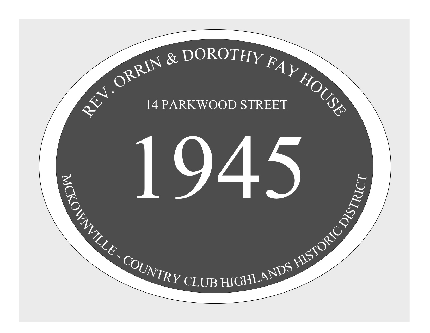 house
plaque draft design McKownville CCH 14 Parkwood St