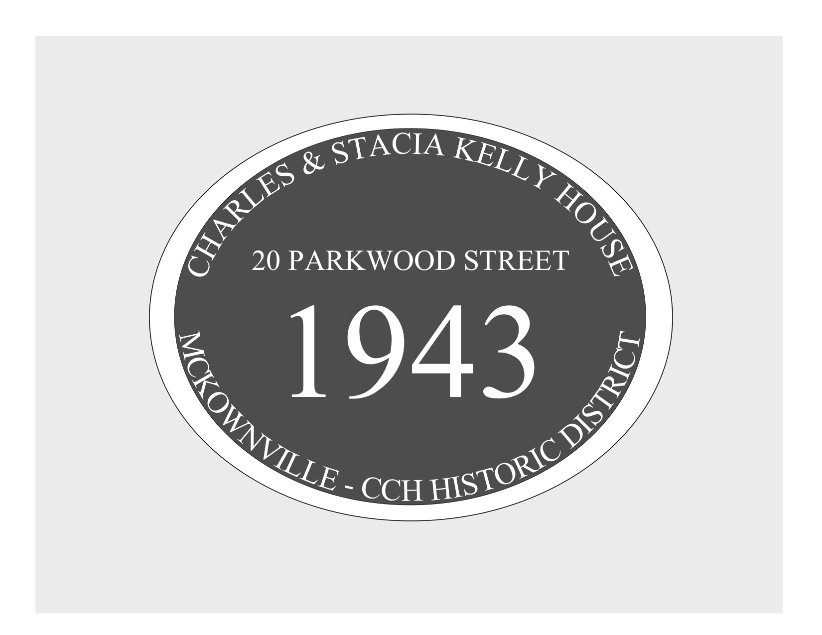 house
plaque draft design McKownville CCH 20 Parkwood St