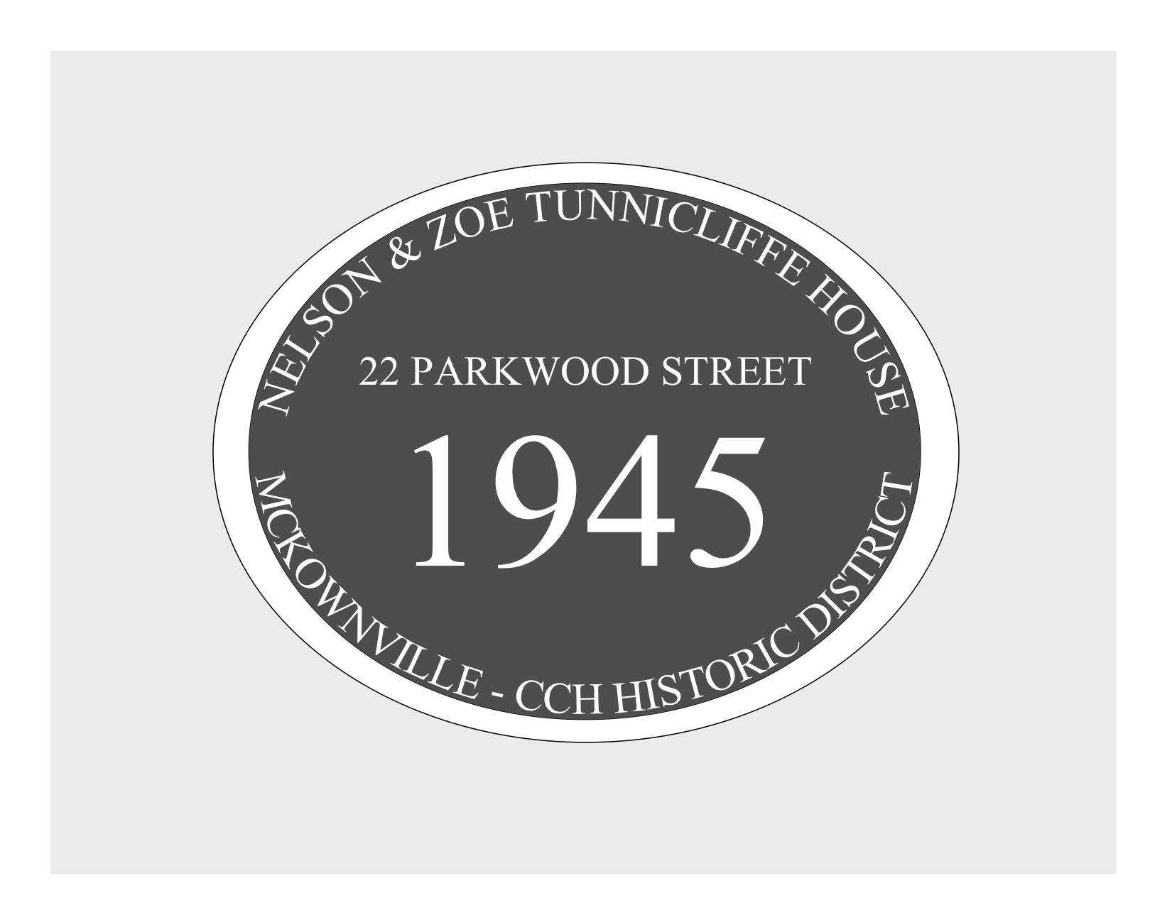 house
plaque draft design McKownville CCH 22 Parkwood St
