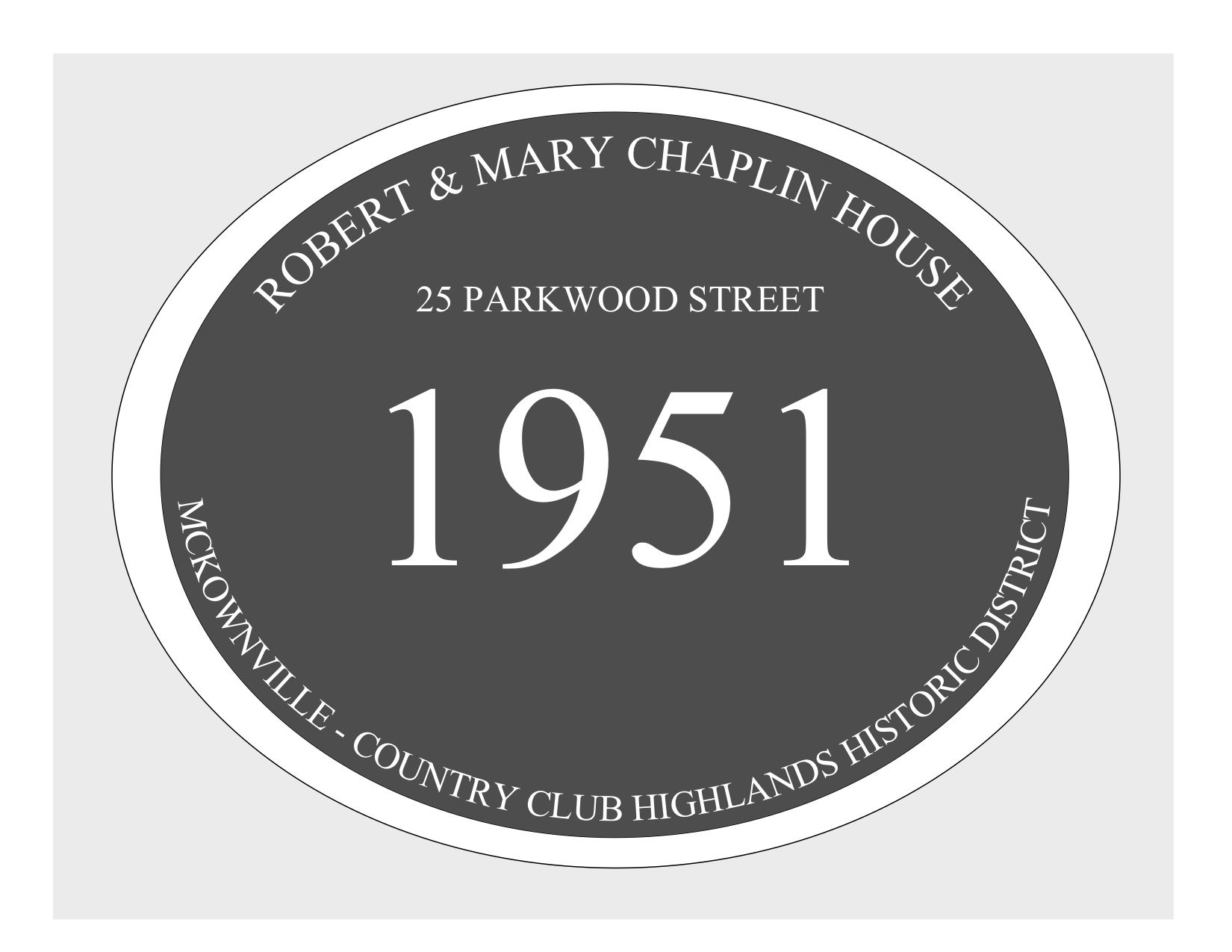 house
plaque draft design McKownville CCH 25 Parkwood St