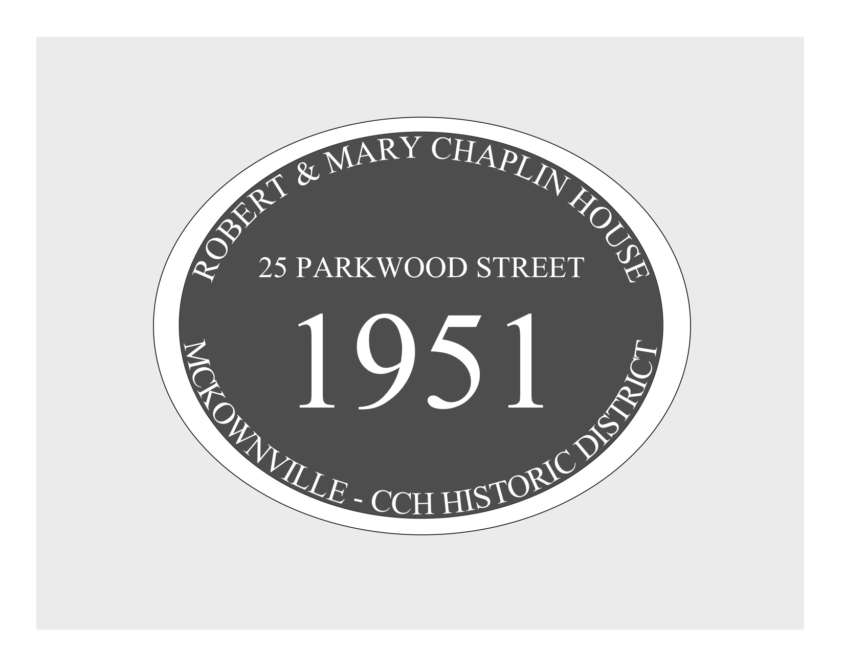 house
plaque draft design McKownville CCH 25 Parkwood St