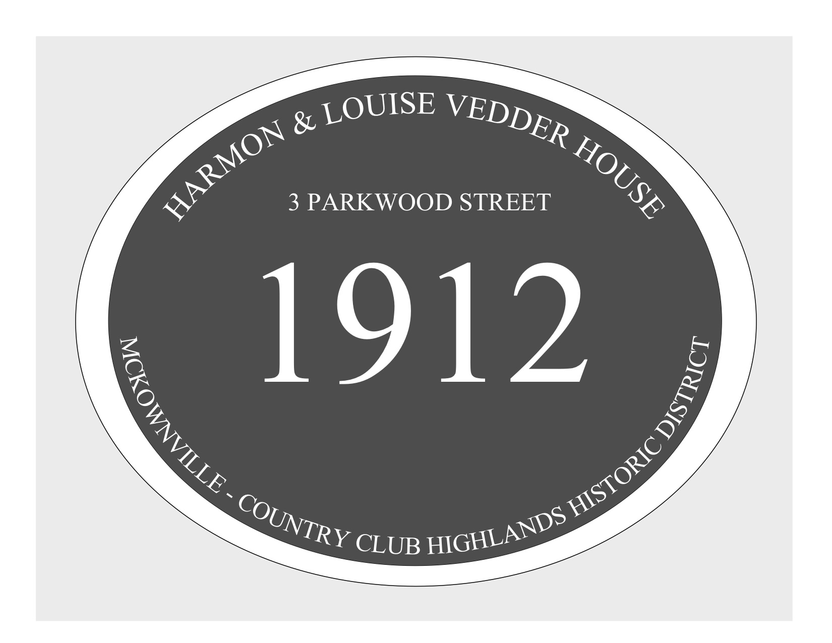 house
plaque draft design McKownville CCH 3 Parkwood St