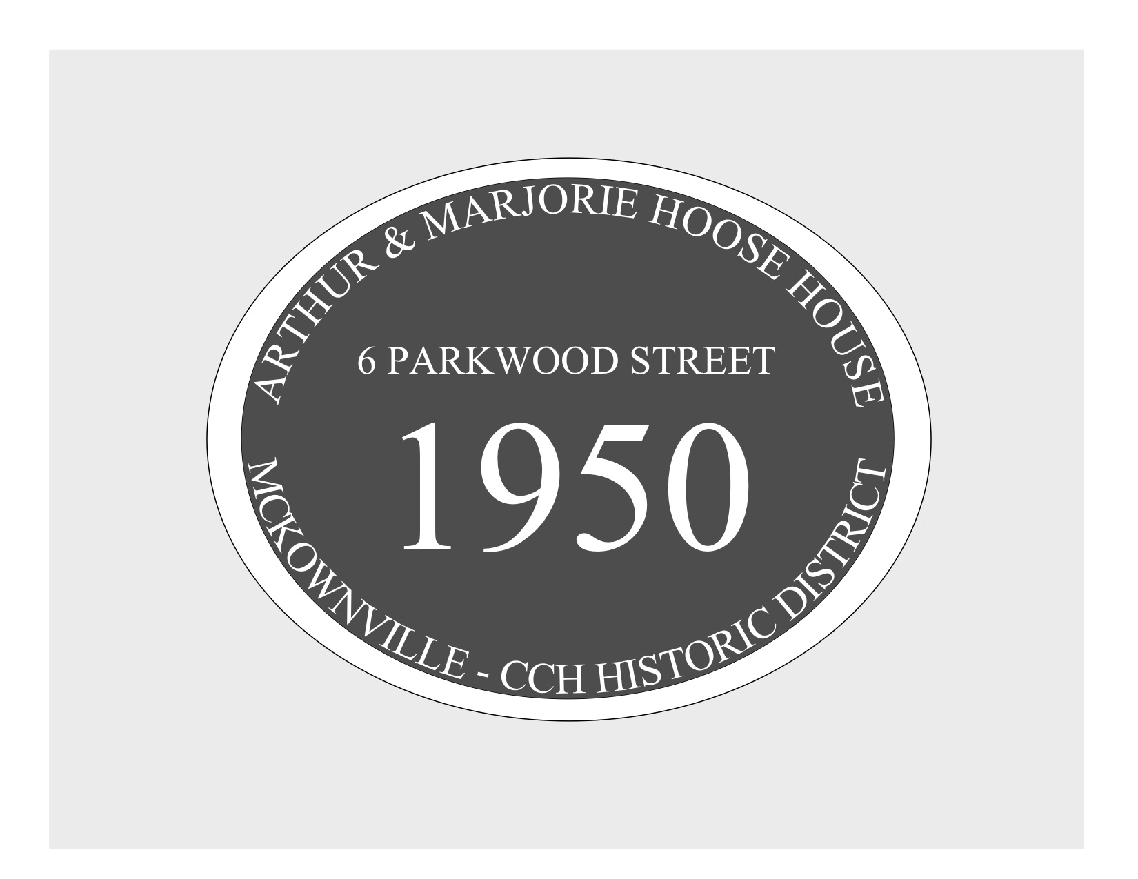 house
plaque draft design McKownville CCH 6 Parkwood St