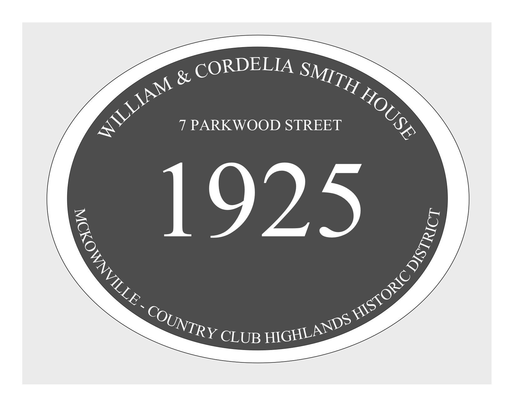 house
plaque draft design McKownville CCH 7 Parkwood St