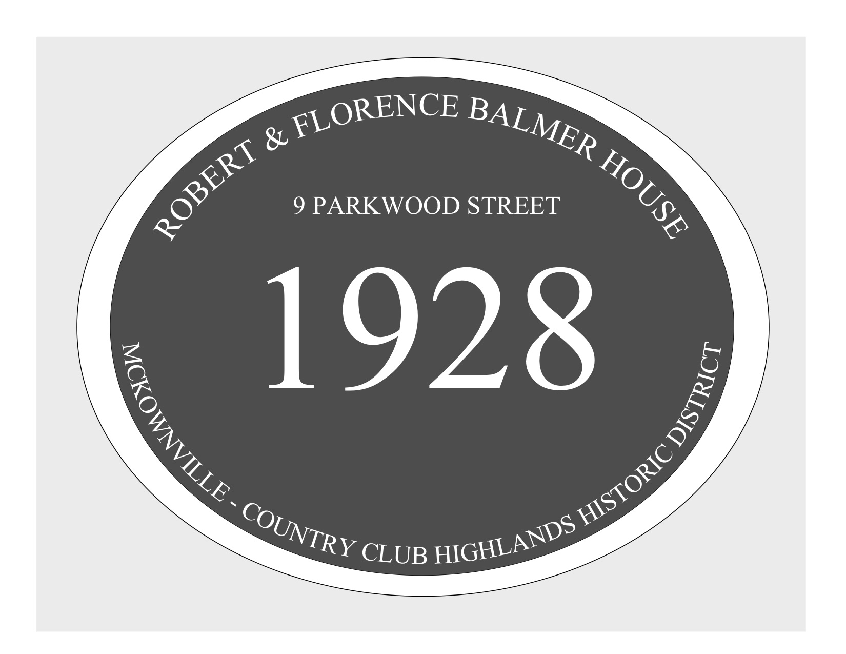 house
plaque draft design McKownville CCH 9 Parkwood St