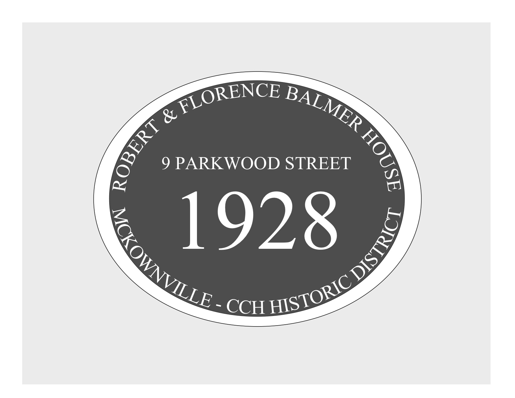 house
plaque draft design McKownville CCH 9 Parkwood St