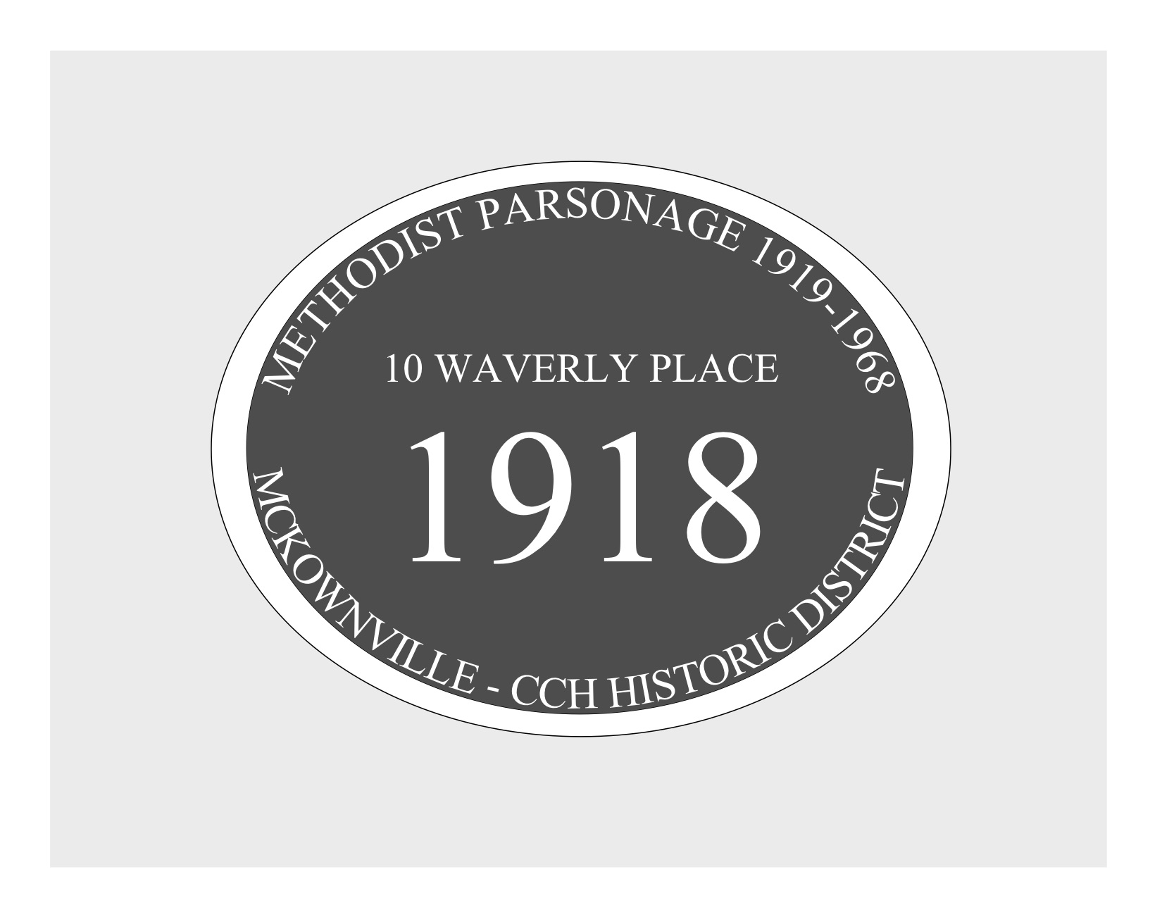 house
plaque draft design McKownville CCH 10 Waverly Pl