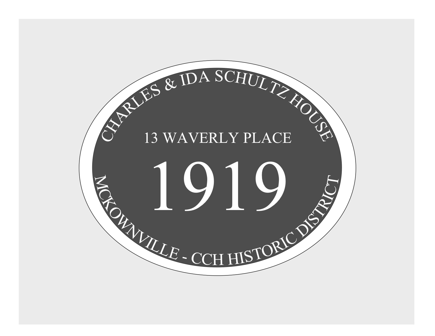 house
plaque draft design McKownville CCH 13 Waverly Pl