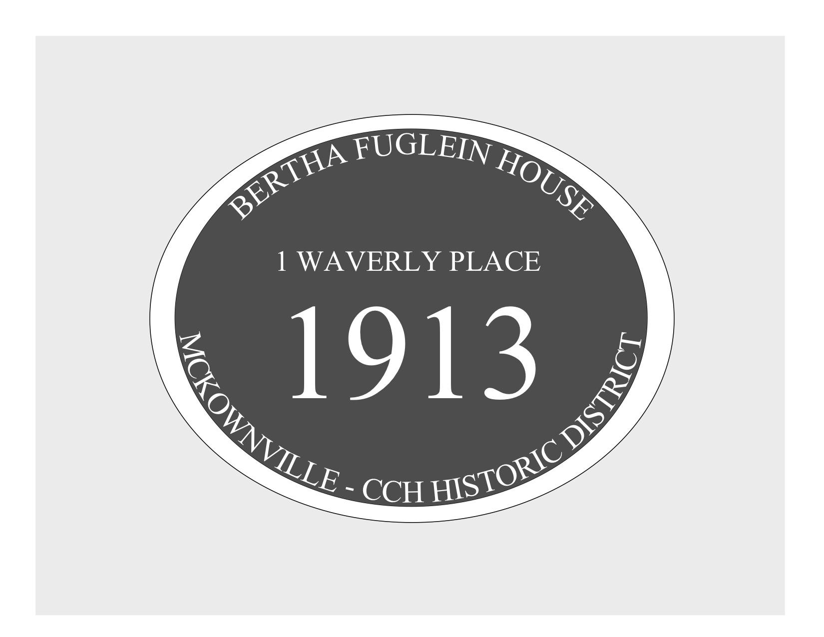 house
plaque draft design McKownville CCH 1 Waverly Pl