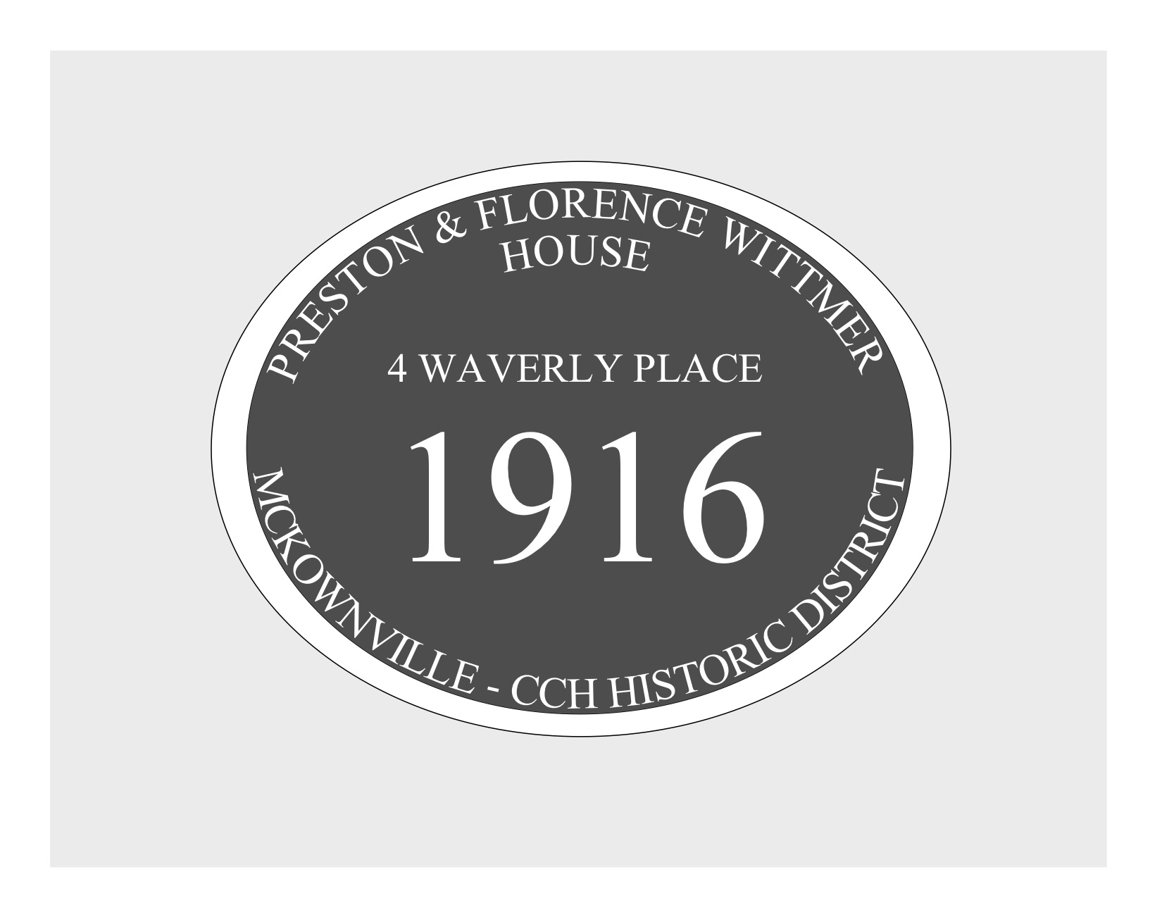 house
plaque draft design McKownville CCH 4 Waverly Pl