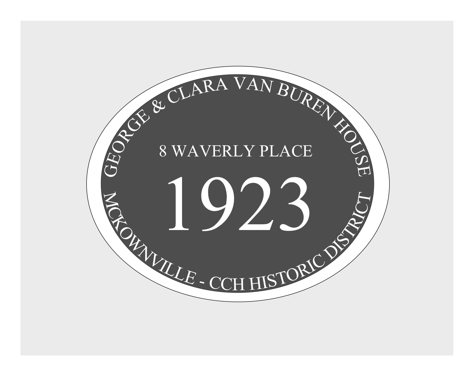 house
plaque draft design McKownville CCH 8 Waverly Pl