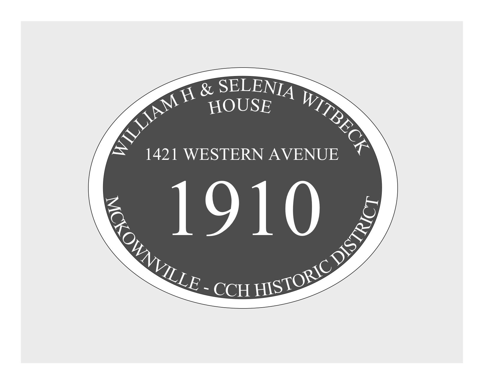 house
plaque draft design McKownville CCH 1421 Western Ave