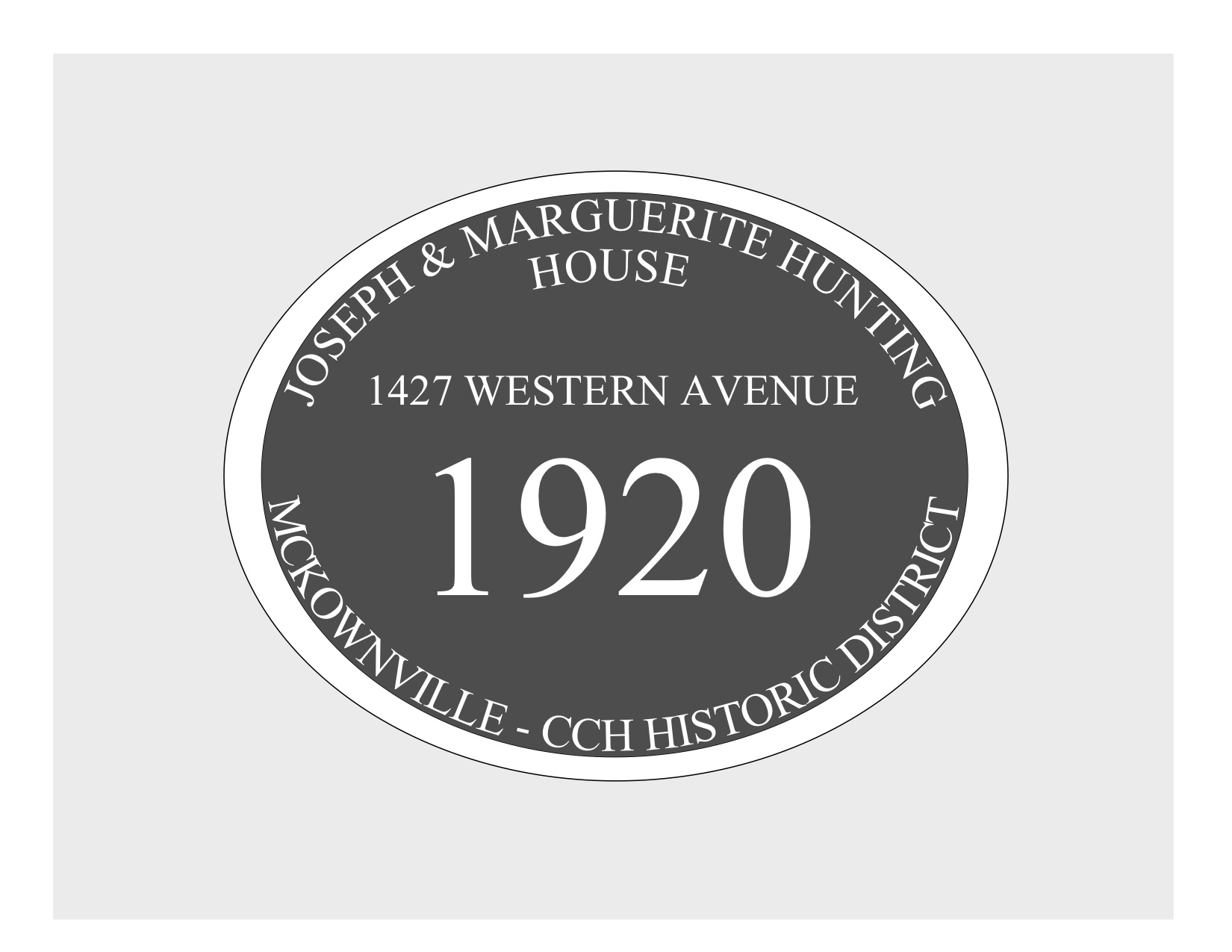 house
plaque draft design McKownville CCH 1427 Western Ave