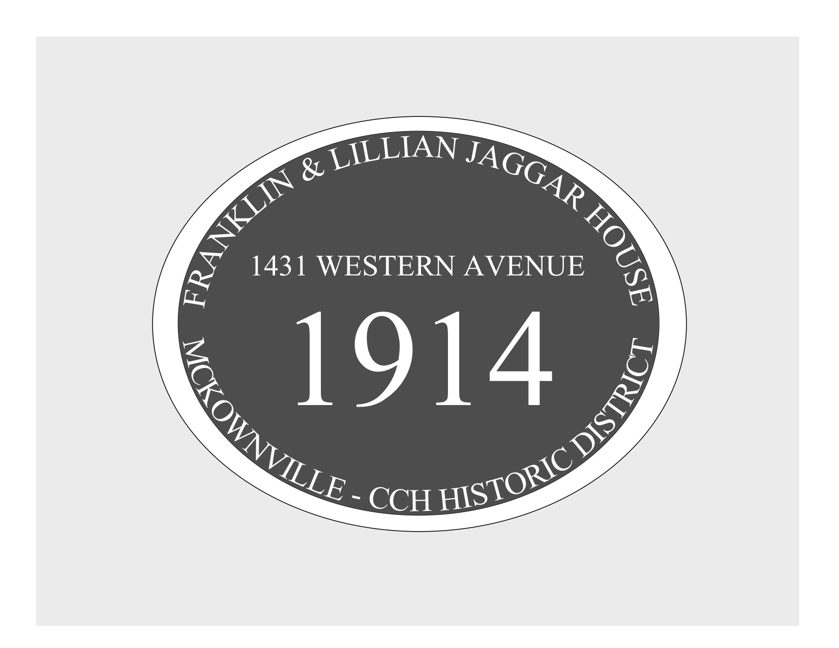 house
plaque draft design McKownville CCH 1431 Western Ave