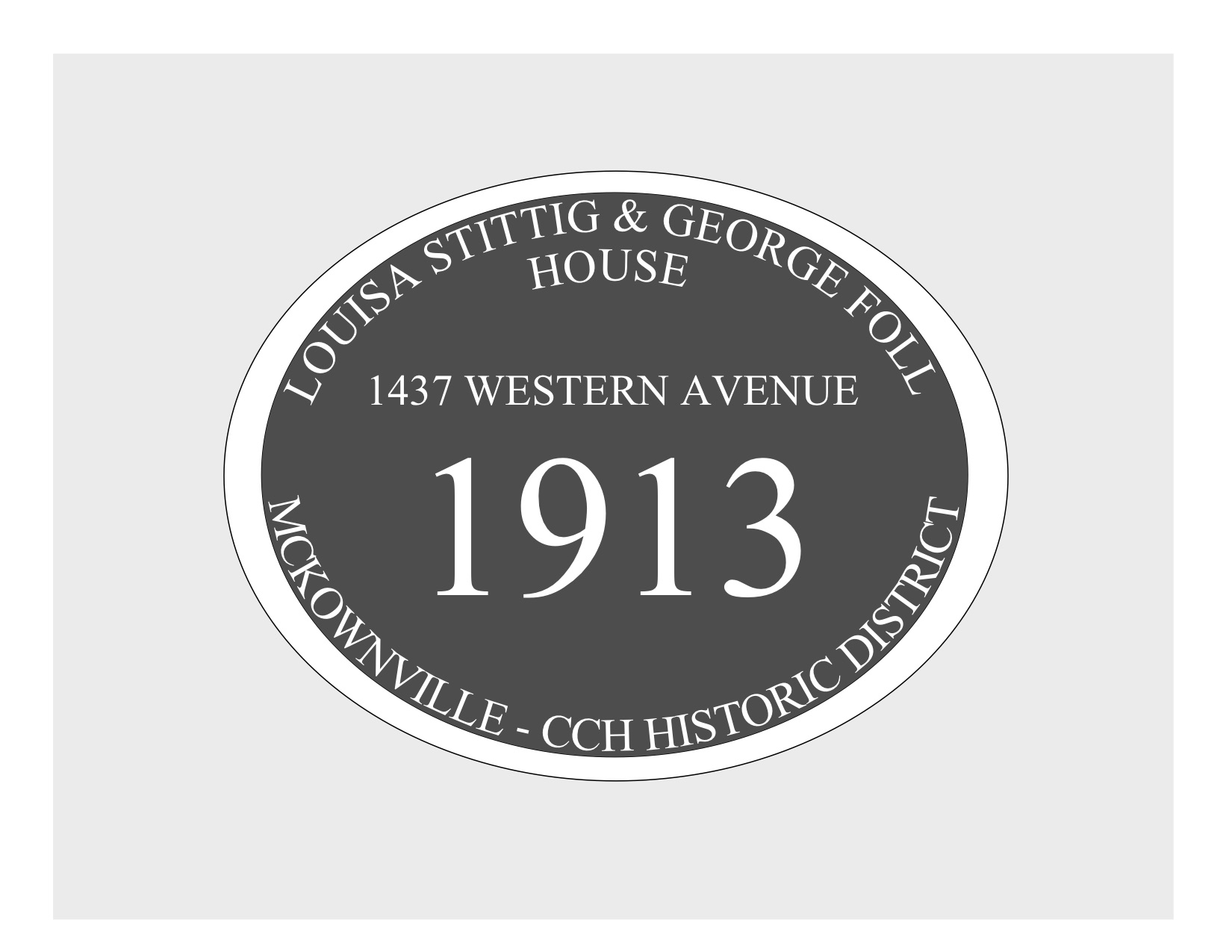 house
plaque draft design McKownville CCH 1437 Western Ave