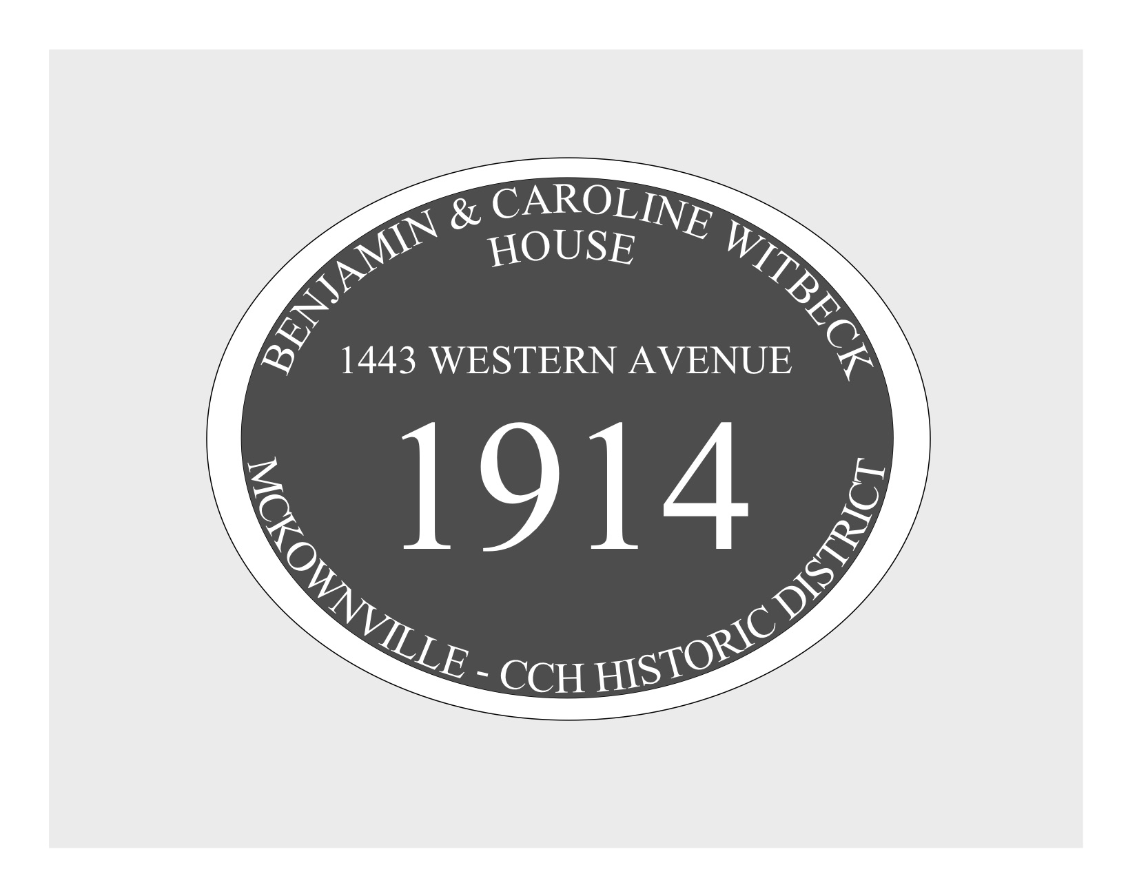 house
plaque draft design McKownville CCH 1443 Western Ave
