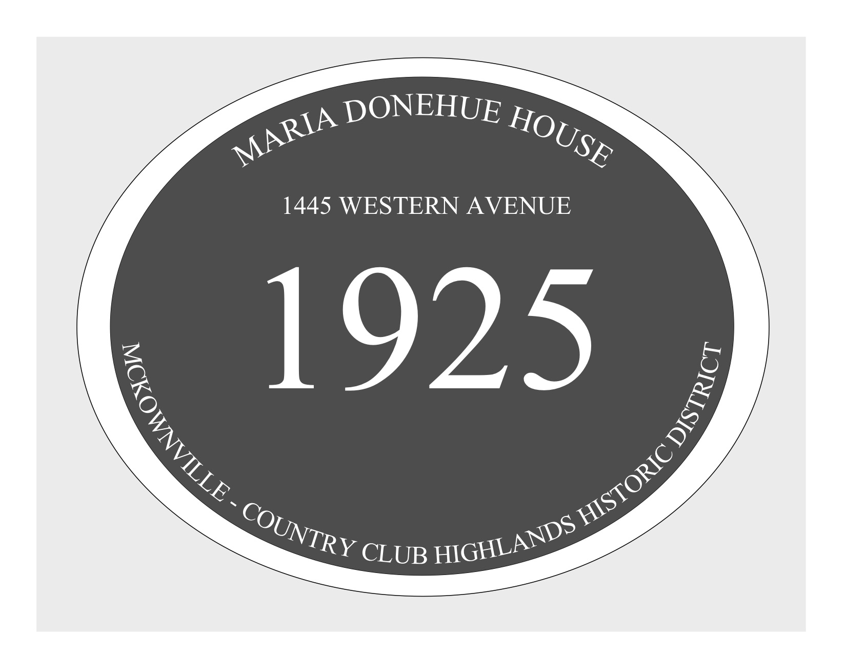 house
plaque draft design McKownville CCH 1445 Western Ave