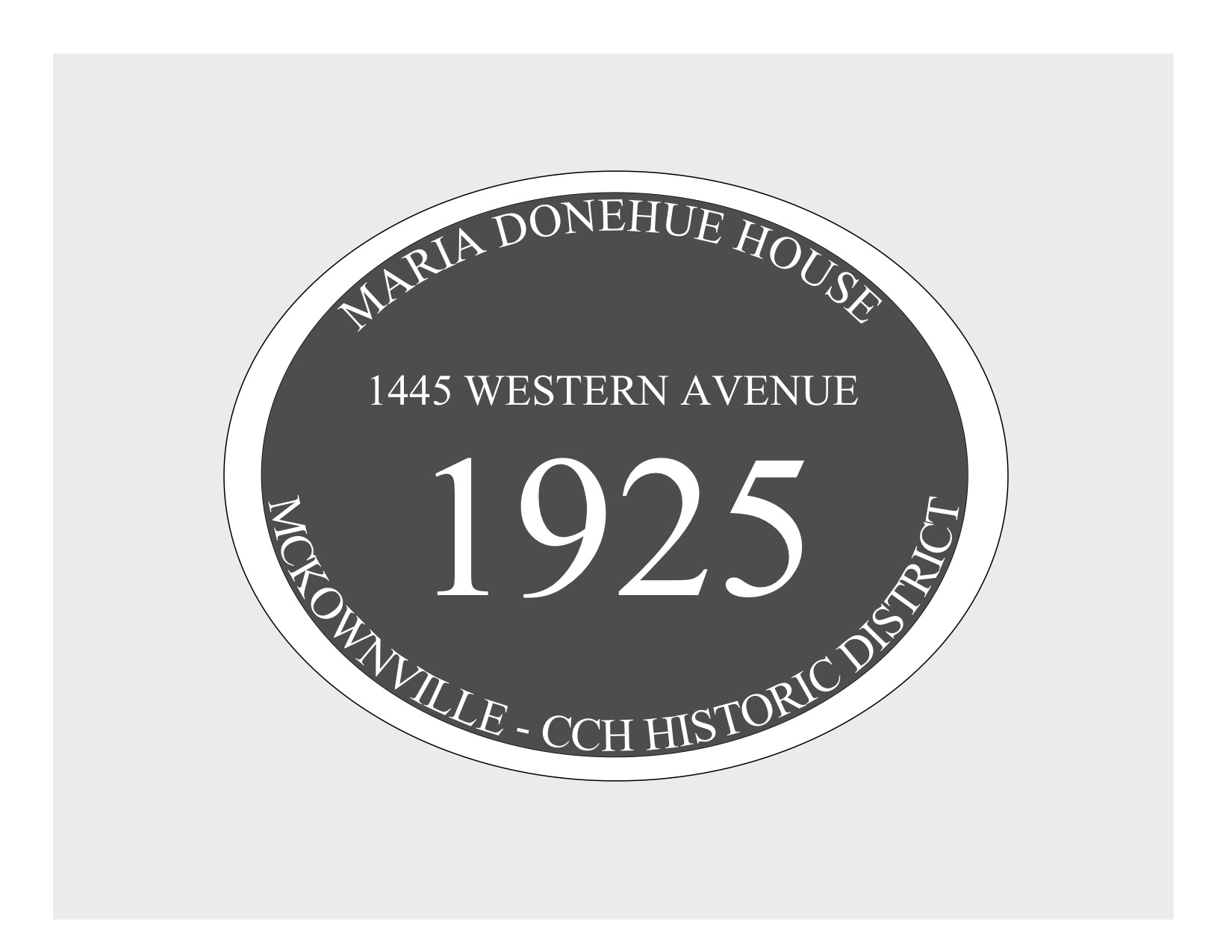 house
plaque draft design McKownville CCH 1445 Western Ave