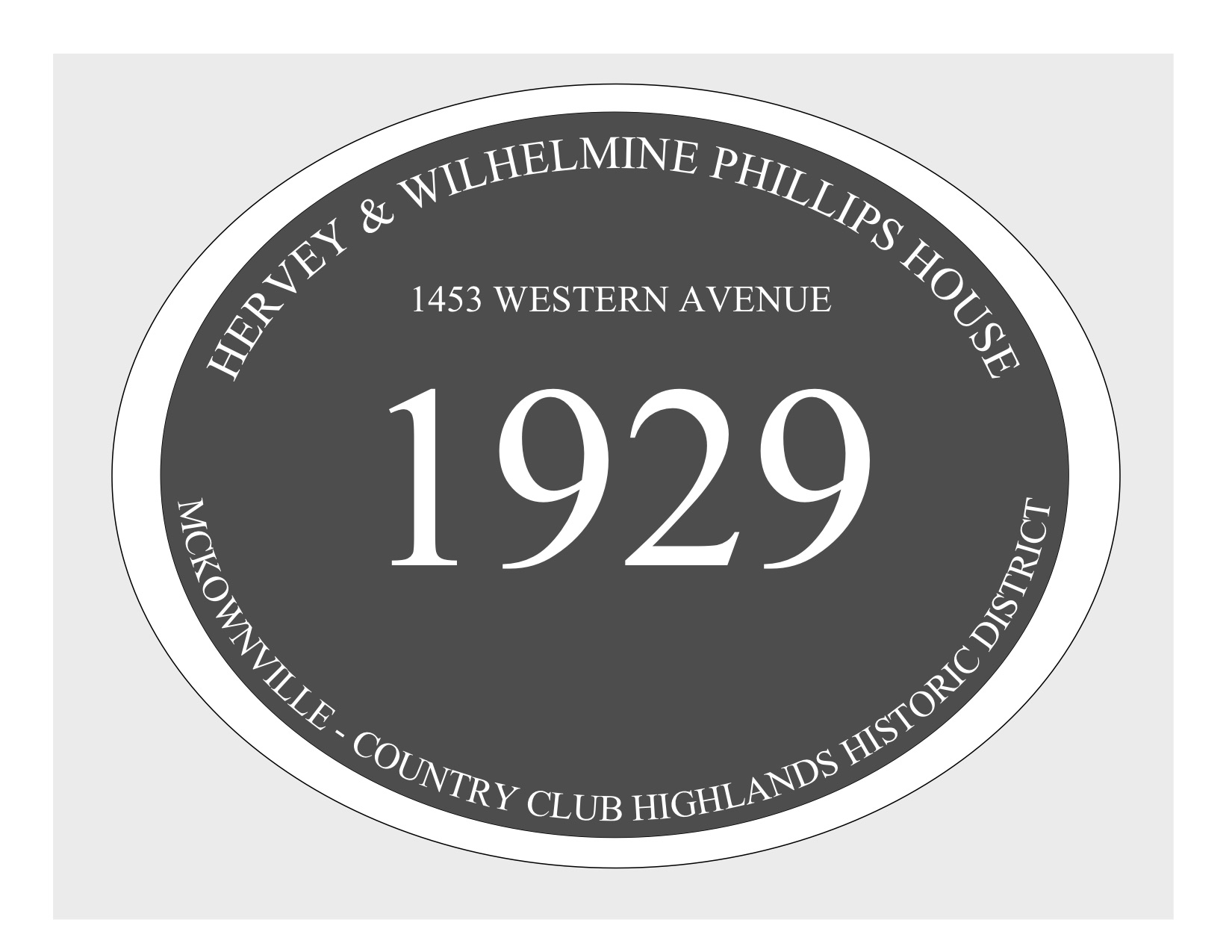 house
plaque draft design McKownville CCH 1453 Western Ave