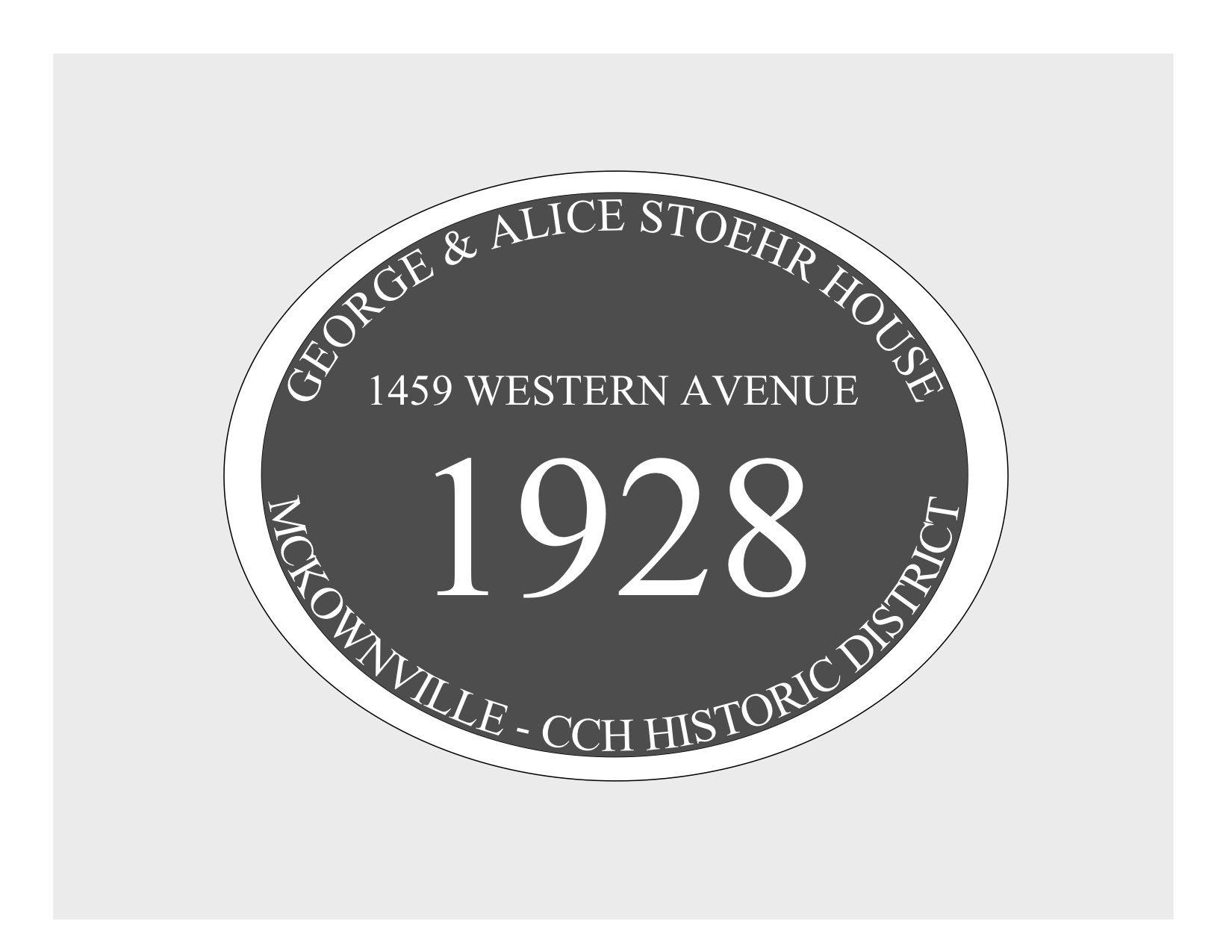 house
plaque draft design McKownville CCH 1459 Western Ave