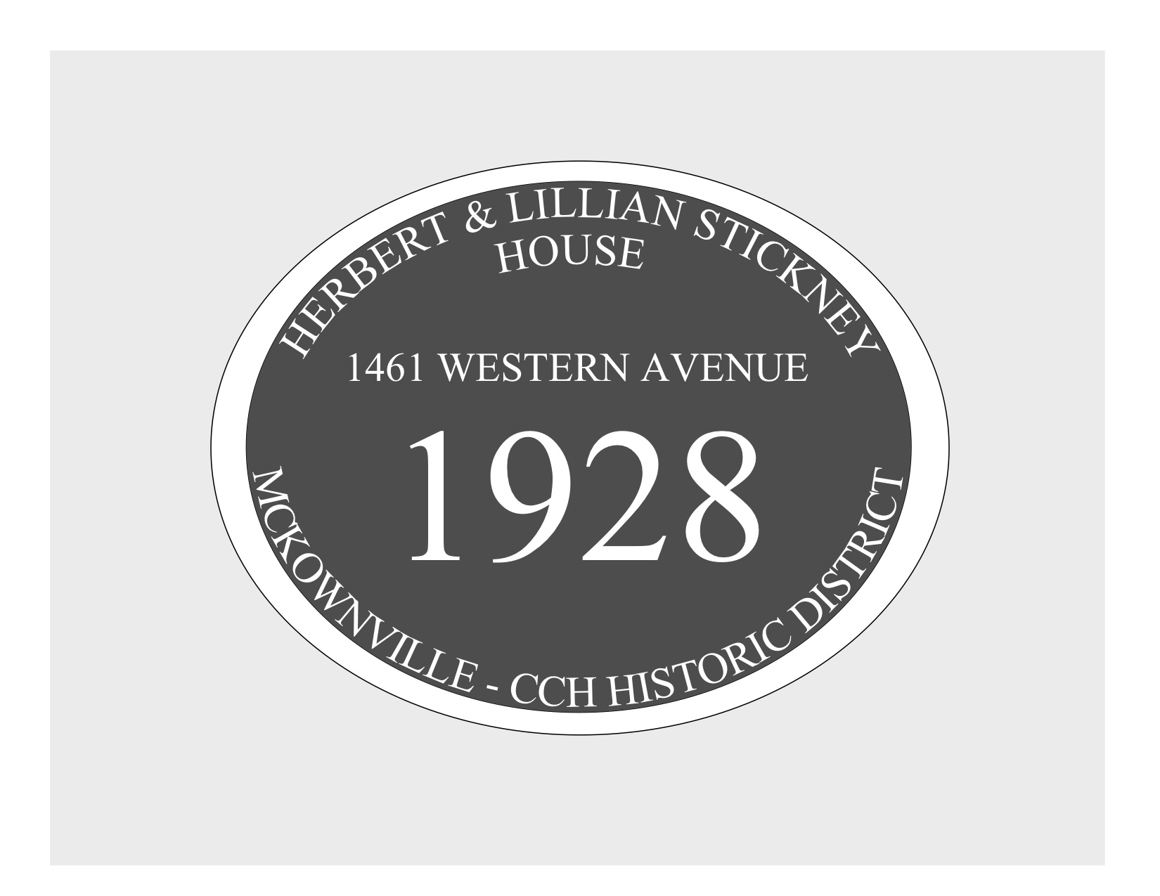 house
plaque draft design McKownville CCH 1461 Western Ave