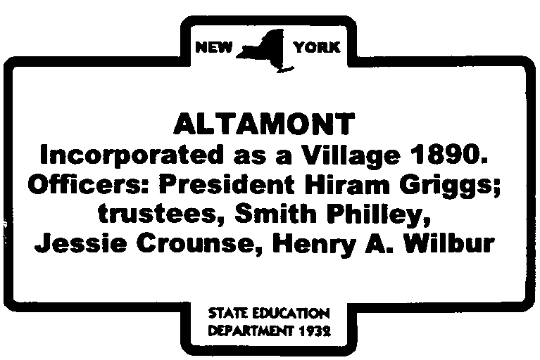 Altamont highway marker
