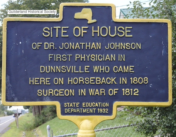 Dr Jonathan Johnson
        highway marker Rte 20 Dunnsville Guilderland