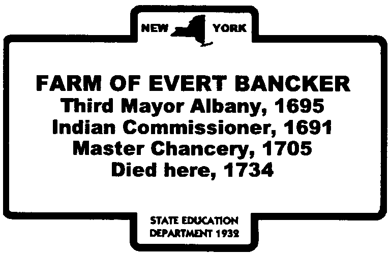 Evert Bancker highway
        marker