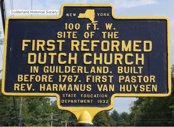 First Reformed
        Dutch Church in Guilderland highway marker Rte 146 Guilderland