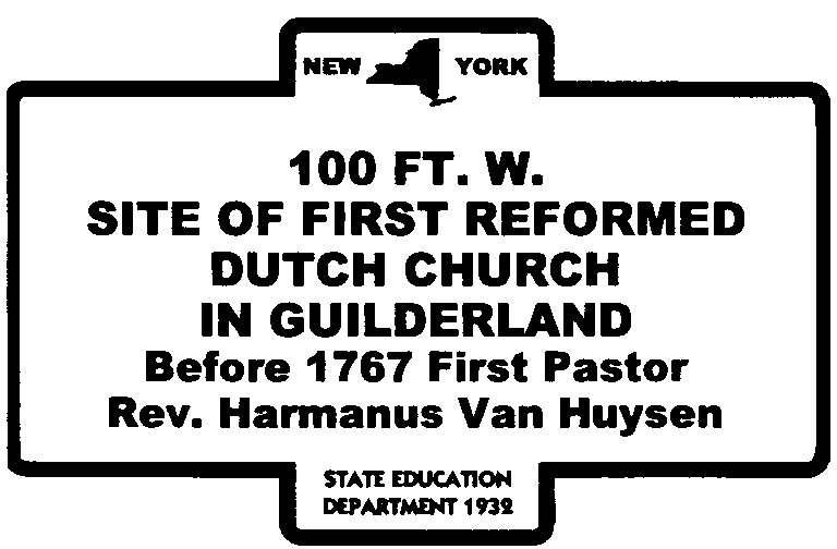 First Reformed Dutch
        Church in Guilderland highway marker