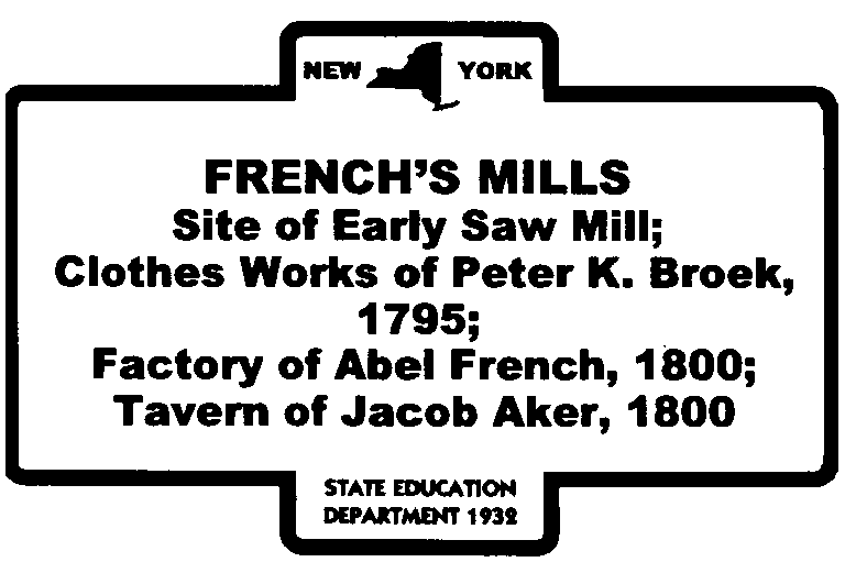 Frenchs Mills highway marker