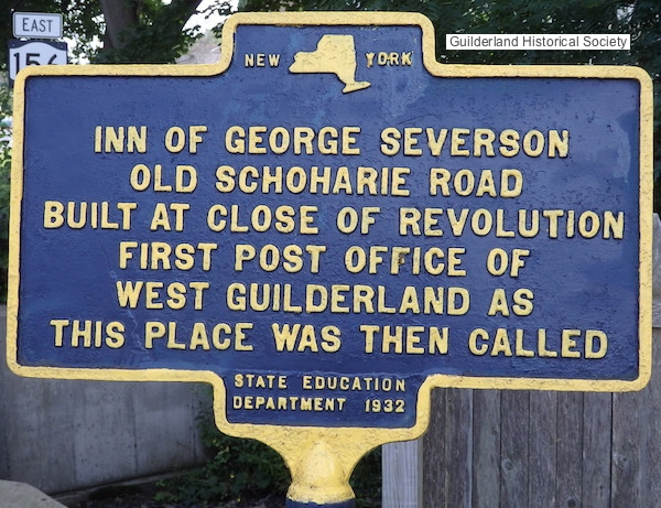Inn of George Severson
        highway marker NY Rte 156 Altamont