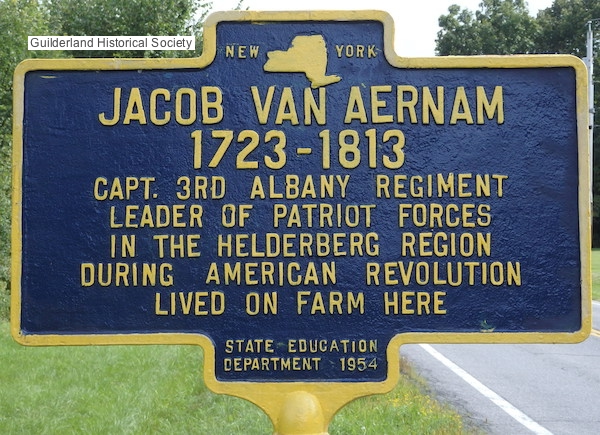 Jacob Van Aernam highway
        marker Rte 156 E of Altamont