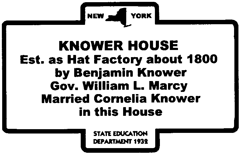 Knower House highway marker