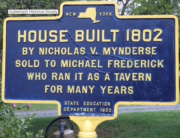 Mynderse-Frederick
        House highway marker Rte 146 Guilderland Center