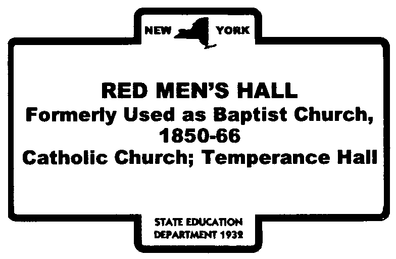 Red Mens Hall marker