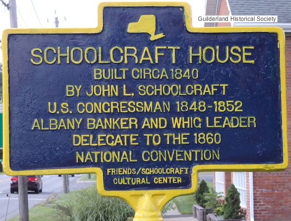 Schoolcraft House highway
        marker US Rte 20 Guilderland
