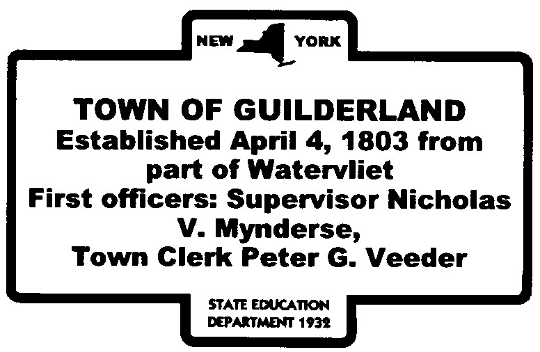 Guilderland Town Hall highway marker