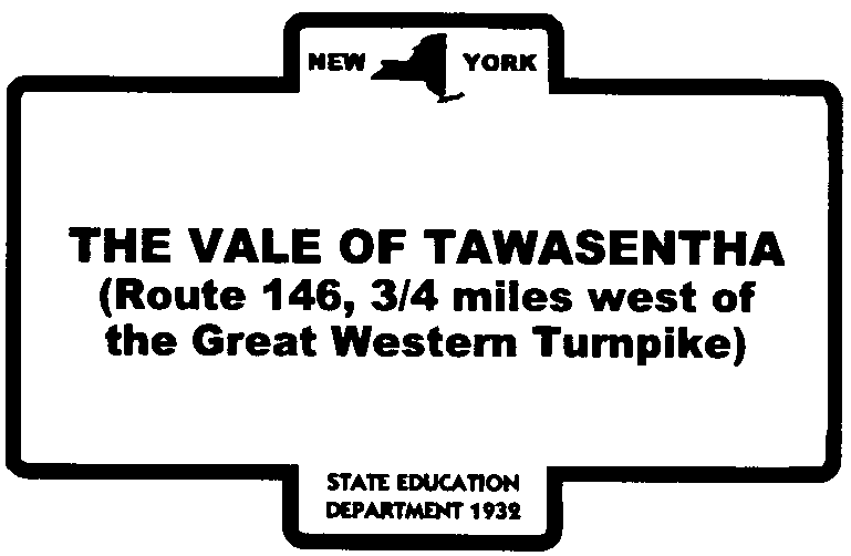 Vale of Tawasentha highway marker