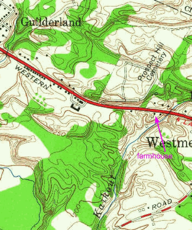 1953 USGS topo map excerpt