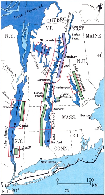 glacial lakes of
New England