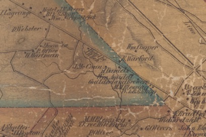 Mckownville on the Gould map
1854