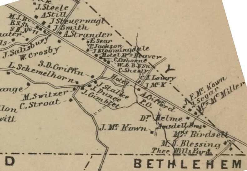 McKownville in Beers map
1866
