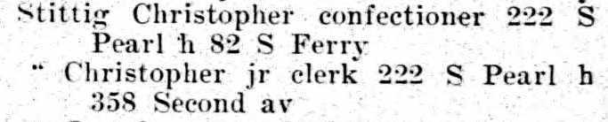 1912
Stittig Confectioner city directory listing