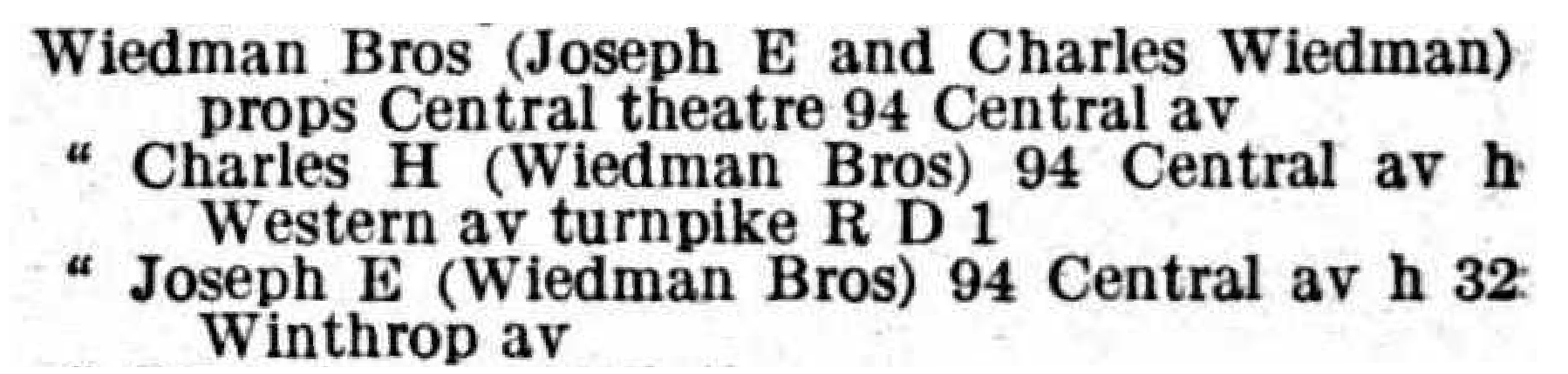 1924 CH Wiedman
city directory listing